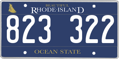 RI license plate 823322