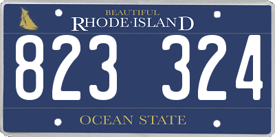 RI license plate 823324