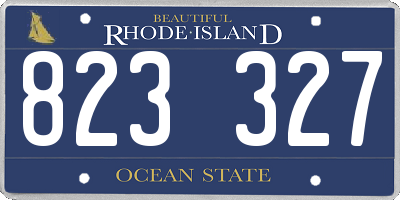RI license plate 823327