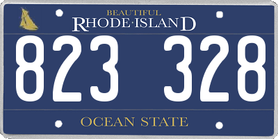RI license plate 823328