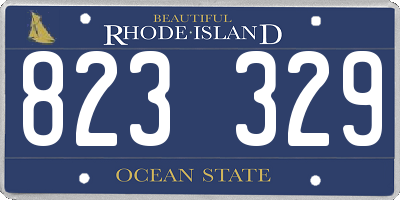 RI license plate 823329
