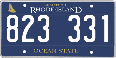 RI license plate 823331