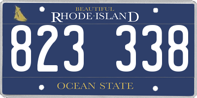 RI license plate 823338