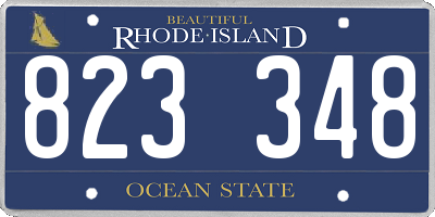 RI license plate 823348