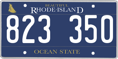 RI license plate 823350