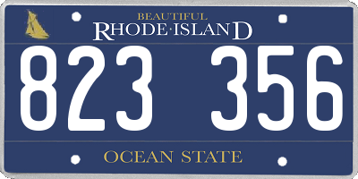 RI license plate 823356
