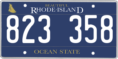 RI license plate 823358
