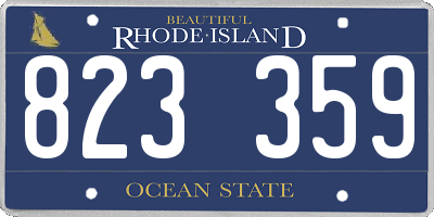 RI license plate 823359