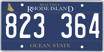 RI license plate 823364