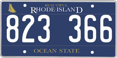 RI license plate 823366