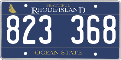 RI license plate 823368