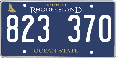 RI license plate 823370