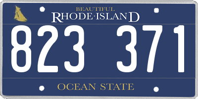 RI license plate 823371