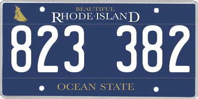 RI license plate 823382