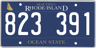 RI license plate 823391
