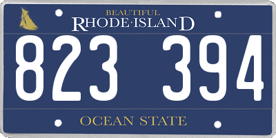 RI license plate 823394