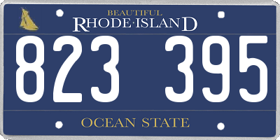 RI license plate 823395