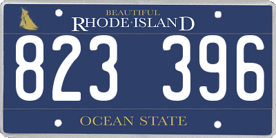 RI license plate 823396