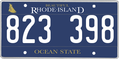 RI license plate 823398
