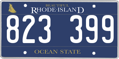 RI license plate 823399