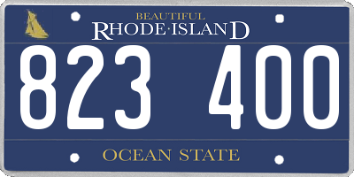 RI license plate 823400