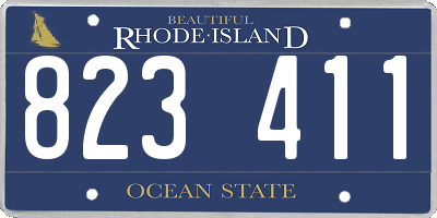 RI license plate 823411