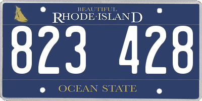 RI license plate 823428