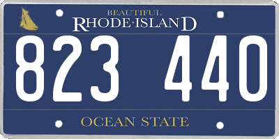 RI license plate 823440