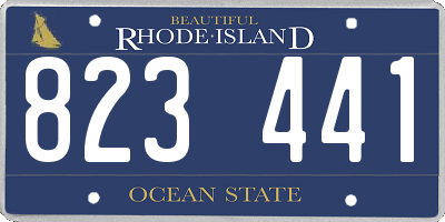 RI license plate 823441