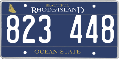 RI license plate 823448