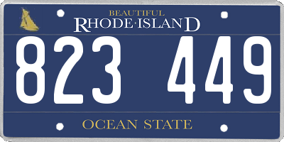 RI license plate 823449