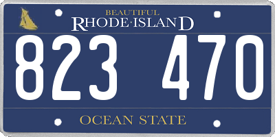 RI license plate 823470