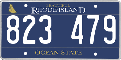 RI license plate 823479