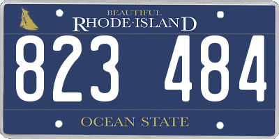 RI license plate 823484