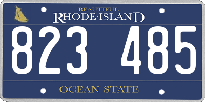RI license plate 823485