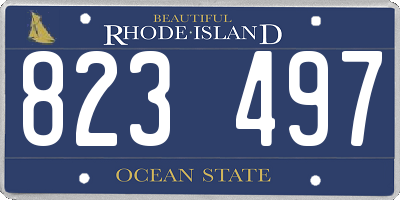 RI license plate 823497