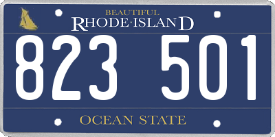 RI license plate 823501