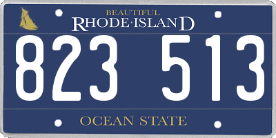 RI license plate 823513