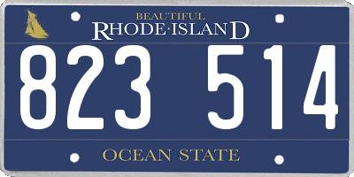 RI license plate 823514