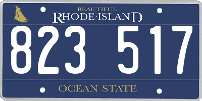 RI license plate 823517