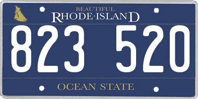 RI license plate 823520