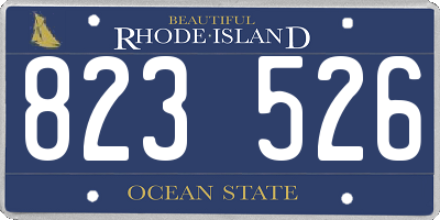 RI license plate 823526