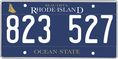 RI license plate 823527