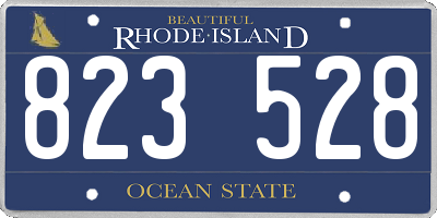 RI license plate 823528