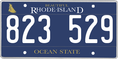 RI license plate 823529