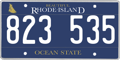 RI license plate 823535