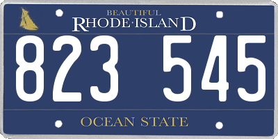 RI license plate 823545