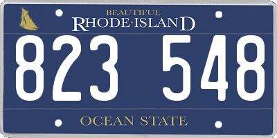 RI license plate 823548