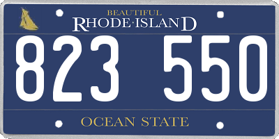 RI license plate 823550