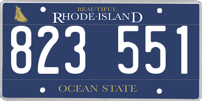 RI license plate 823551
